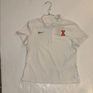 Nike White Polo with Orange and Black Accents